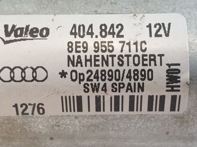 511903 Audi Q7, 2006, Hátsó Ablaktörlő Motor, Kar, 8E9955711C, Lapát.