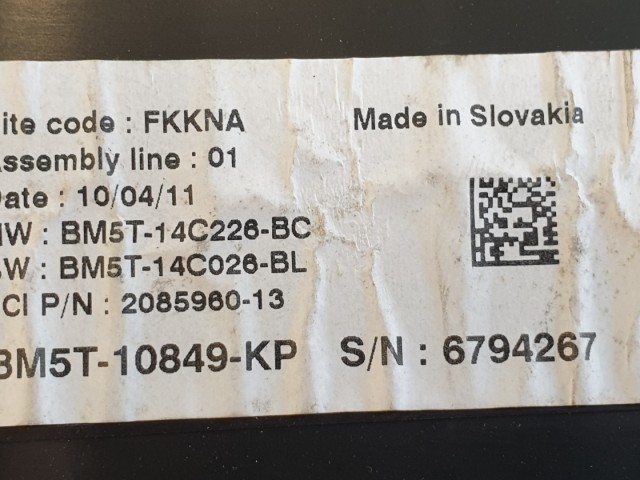 511911 Ford Focus 3, 2012, Óracsoport, BM5T-10849-KP. Angol, Alkatrésznek.