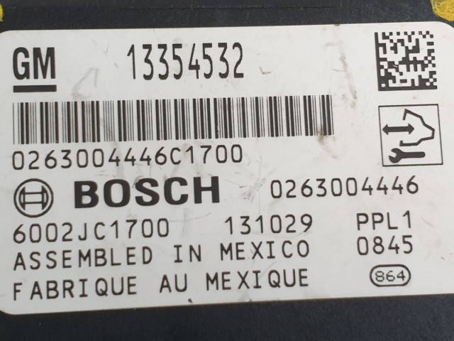 511914 Opel Insignia 2013, Tolatóradar Tolatószenzor Vezérlő, 13354532.