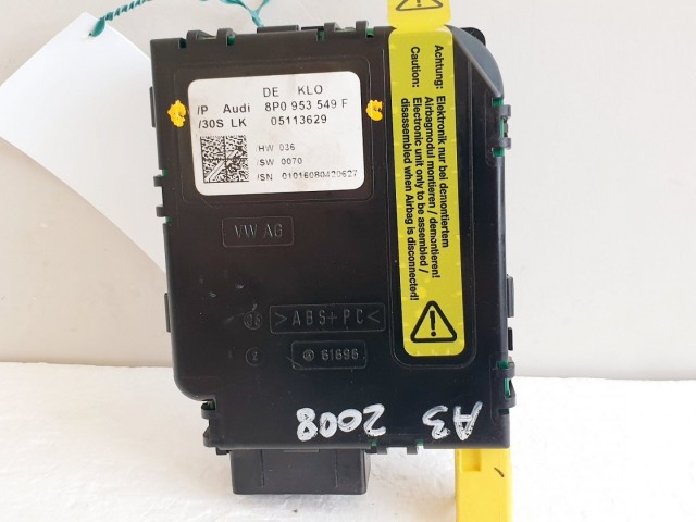 508338 Audi A3, 2010, Multikormány Elektronika, Vezérlő, 8P0953549F.
