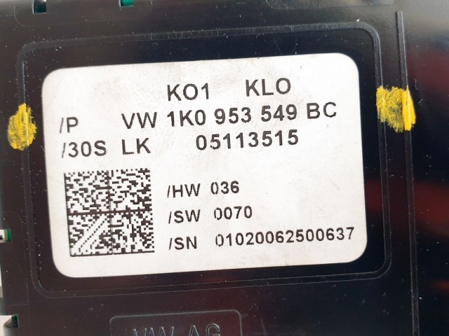 508343 VW Golf 5,  Multikormány Elektronika, Vezérlő, 1K0953549BC.