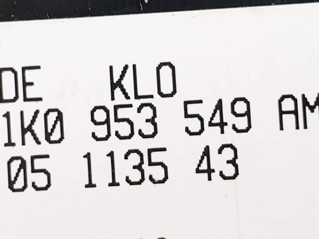 508348 VW Touran, Multikormány Elektronika, Vezérlő, 1K0953549AM.