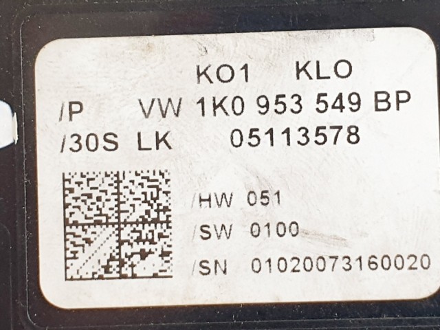 508354 VW Touran, Multikormány Elektronika, Vezérlő, 1K0953549BP.