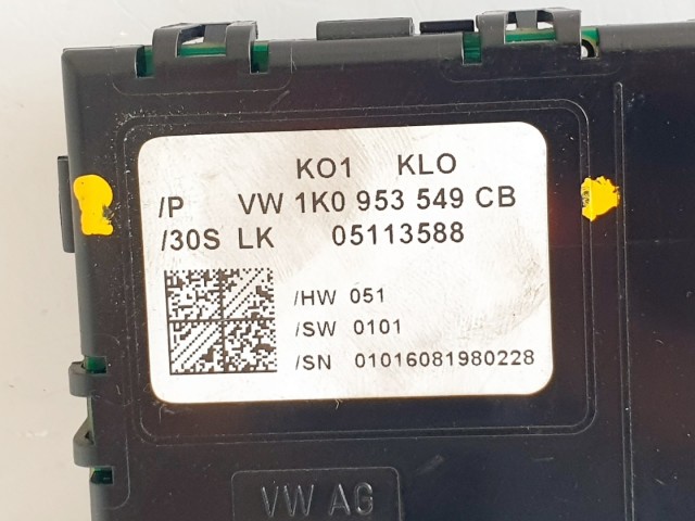 508355 VW Golf 5, Multikormány Elektronika, Vezérlő, 1K0953549CB.