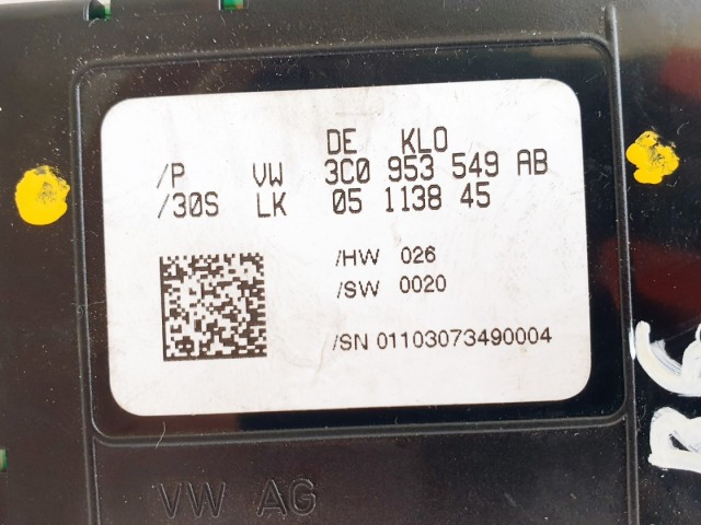 508357 VW Passat B6, Multikormány Elektronika, Vezérlő, 03C953549AB.