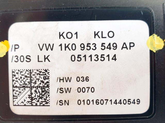 508362 VW Eos 2007, Multikormány Elektronika, Vezérlő, 1K0953549AP.