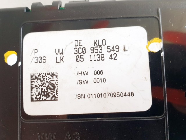 508366 VW Passat B6, Multikormány Elektronika, Vezérlő, 03C953549L.