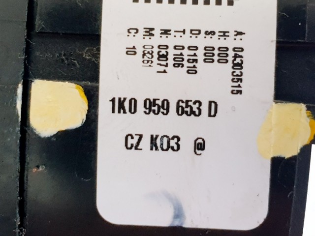 508458 Audi A3, 2007, Légzsák Átvezető Szalag, 1K0959653D, 8 Tüsi.