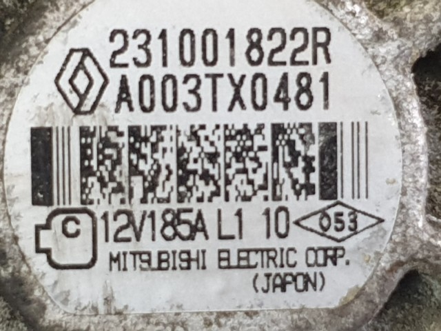 512845 Renault Master 2.3 D, 2017, Generátor, 185 A, 231001822R.