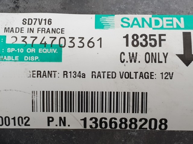 512876 Fiat Ducato 2.0, Jtd, 2013, Klíma Kompresszor, 136688208.