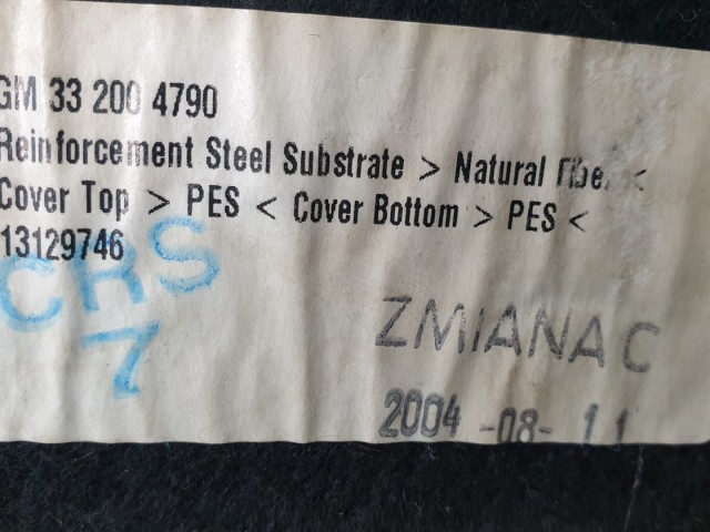 513003 Opel astra H, 5 Ajtós, Kalaptartó. Kis repedés. 13129746.