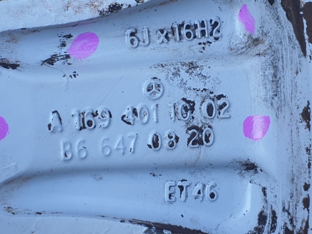 512240 Mercedes A,  A169, Könnyűfém Felni, 5x112, 6X16, ET:46.
