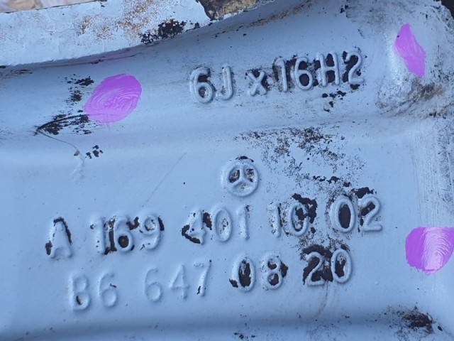 512240 Mercedes A,  A169, Könnyűfém Felni, 5x112, 6X16, ET:46.