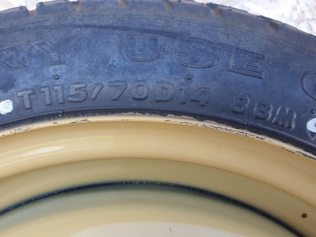 511897 Mazda 2, 2010, Mankókerék, 4X100X14, Agy: 54.1. Pótkerék, 