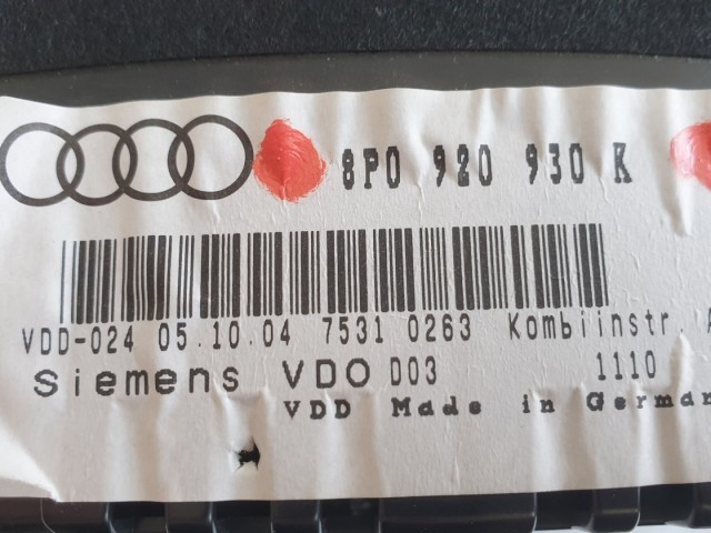 509665 Audi A3, 2004, Diesel Óracsoport, 8P0920930K. 
