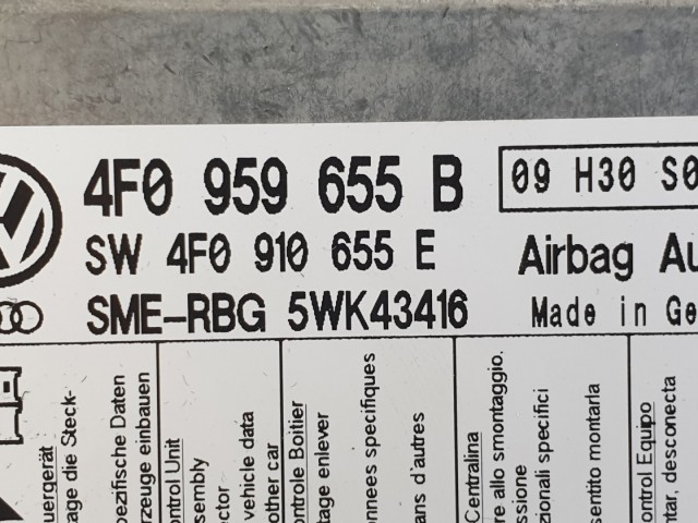 512955 Audi A6, 2008, Légzsák Indító Elektronika, 4F0959655B.