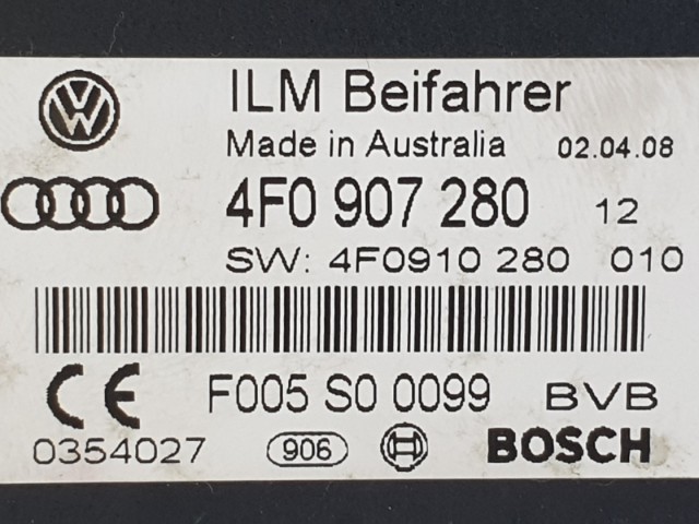 512961 Audi A6, 2008, Komfort Elektronika, Modul,  4F0907280.
