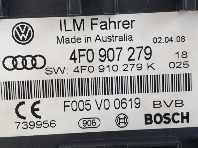 512962 Audi A6, 2008, Komfort Elektronika, Modul,  4F0907279.