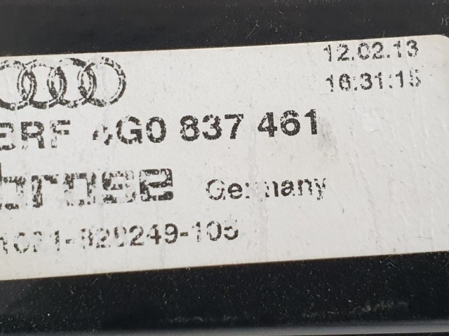 509895 Audi A6, 2013, Bal Első Ablakemelő Szerkezet, 4G0837461.