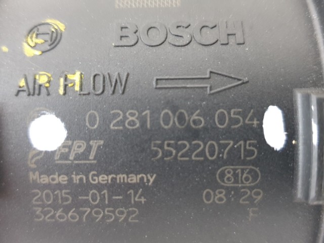 509906 Fiat Bravo 2, Diesel, Légtömegmérő, Bosch, 0281006054.
