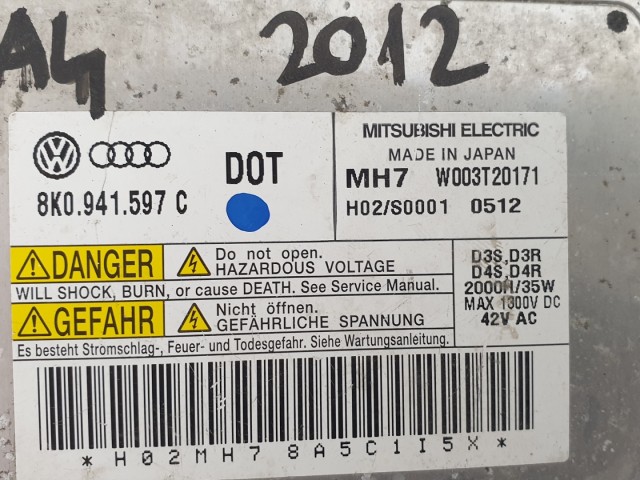513151 Audi A4, 2012, Xenon Trafó, 8K0941597C.