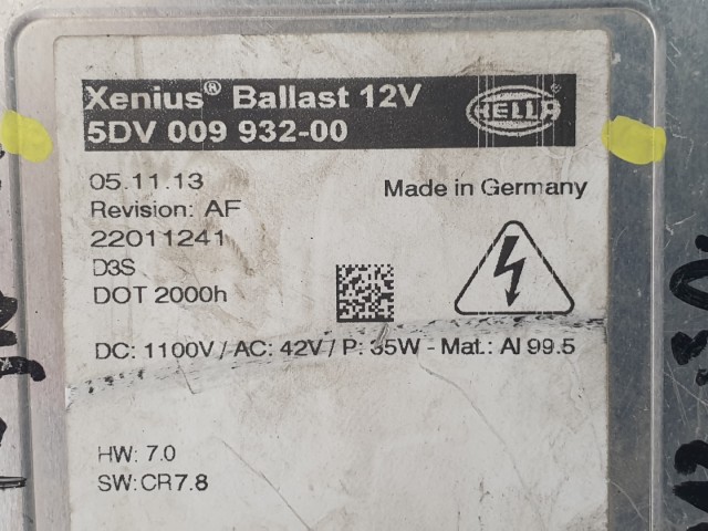 513152 Opel Insignia 2012, Xenon Trafó, 5DV009932-00.