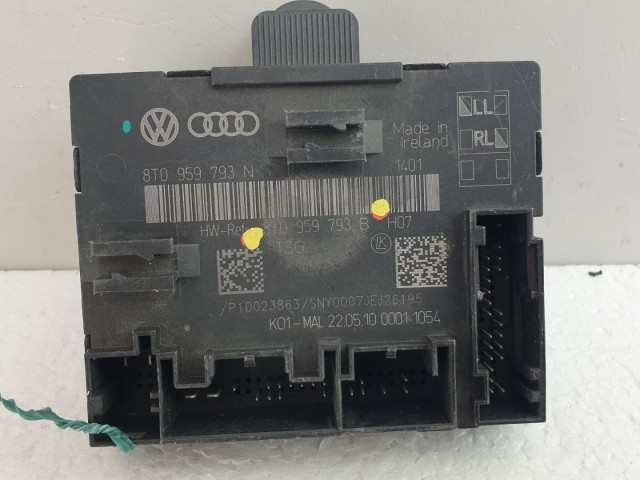 513162 Audi A4, 2010, Jobb Első, Ajtó Vezérlőegység, 8T0959793B.