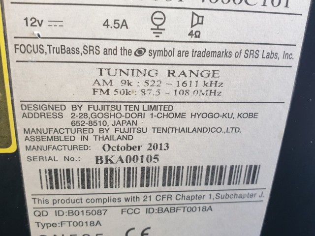 513246 Isuzu D Max, 2015, CD Rádió, 8981260813.