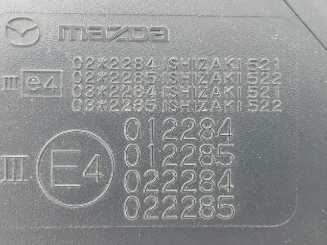 501867 Mazda 5, 2009, Bal Visszapillantó Tükör, 5 vezeték