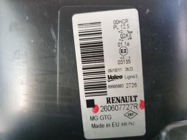 505812 Renault Clio 3, 2011, Bal Első Lámpa, Fényszóró