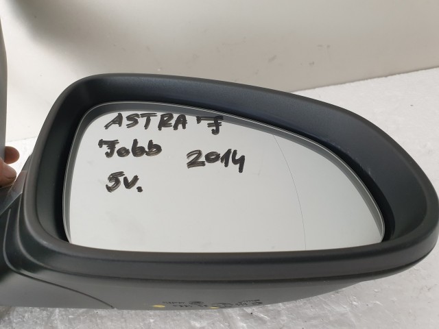 505994  Opel Astra J, 2014, Jobb Visszapillantó Tükör, 5 Vezetékes